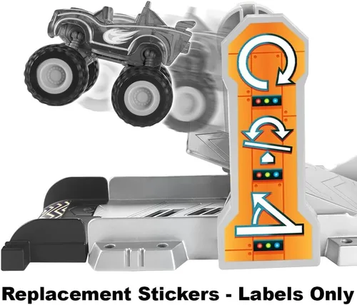 Vista 4 de Etiquetas de repuesto - Adhesivos para Mattel Blaze y The Monster Machines Light & Launch Hyper Loop Vehicle Playset
