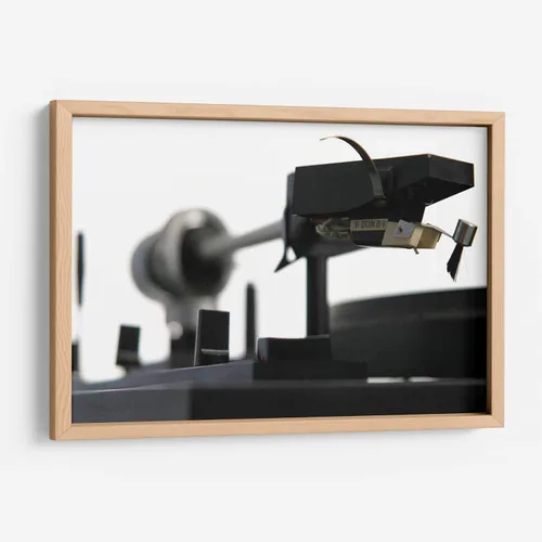 Vista 9 de Canvas Lab Turntable I by Renee W. Stramel 11 x 7 in Fine Art Framed Print, Frame Color: Black, With Mat Architecture, Black and White