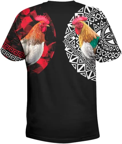 Vista 6 de PERSONALFURY - Camisa de gallo con nombre personalizado, camisa mexicana de gallo de diseño para hombres y mujeres, camisa de manga corta