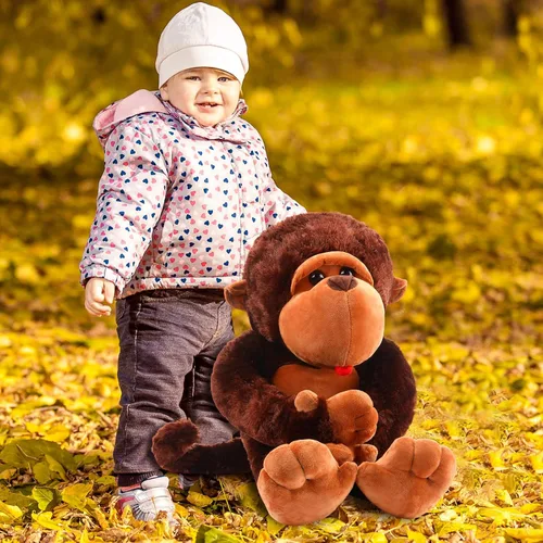 Vista 5 de Shappy Mono gigante de peluche de 31.5 pulgadas de gorila grande, juguete de peluche para baby shower, fiesta de cumpleaños, regalos para niños