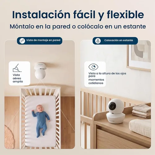Vista 5 de Babysense Cámara complementaria de repuesto para monitor de bebé HDS2, solo funciona con monitores HDS2, requiere unidad principal HDS2
