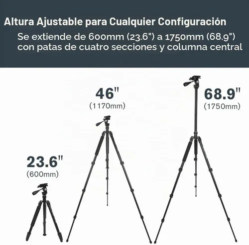 Vista 6 de Celestron 82051 Hummingbird Cabezal de Trípode de Acción Rápida Pan Tilt para Telescopio Terrestre, Binoculares o Cámara, Negro