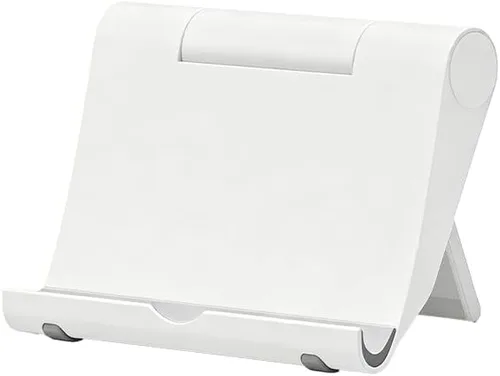 Vista 15 de Soporte para tableta, soporte plegable ajustable para teléfono celular, compatible con la mayoría de iPad y teléfonos inteligentes, accesorio