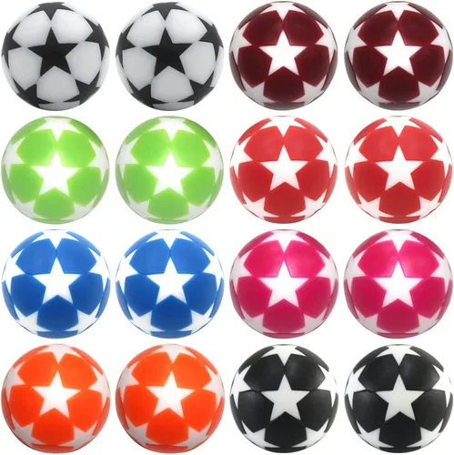 Vista 3 de BQSPT - Pelotas de futbolín de 1.28 pulgadas (1.260 in), pelotas de fútbol de repuesto, 16 unidades, futbolín multicolor, oficial, mini pelota