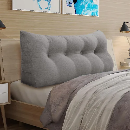 Vista 27 de Almohada pequeña de cuña para cabecero, almohada de lectura para sentarse en la cama, respaldo de adulto, almohada triangular de refuerzo para sofá