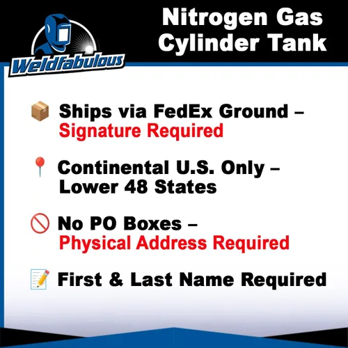 Vista 5 de Weldfabulous Tanque de cilindro de gas nitrógeno de 125 cu/ft - COMPLETO