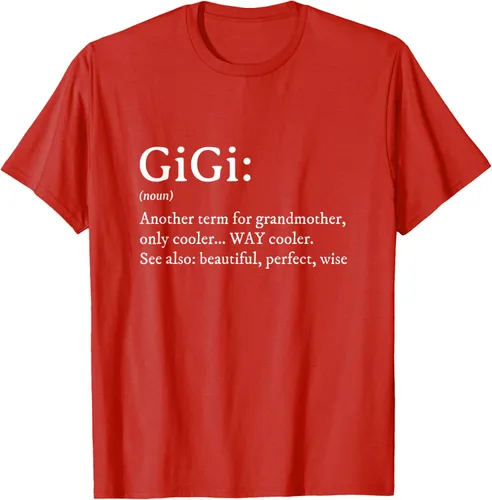 Vista 91 de Gigi Definition - Camiseta de regalo para abuela, cumpleaños y abuela, Negro