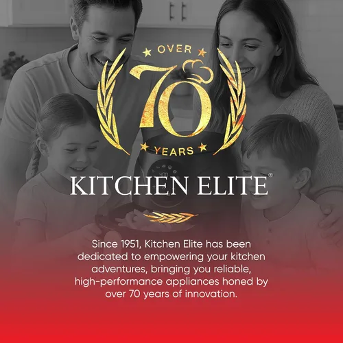 Vista 5 de Kitchen Elite - Freidora de aire compacta de 2.5 cuartos de galón, pequeña estufa de mostrador sin aceite con cesta antiadherente libre de PFAS