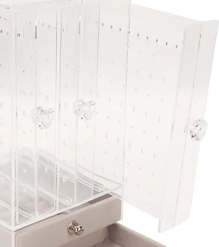 Vista 3 de Betued 5 Drawers Earring, Acrylic Earring Holder, Dust proof design saves storage space and keeps beautiful