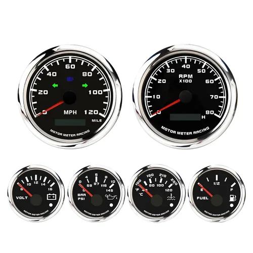Vista 27 de MOTOR METER RACING - Juego de medidores para motores clásicos (juego de 6 medidores)