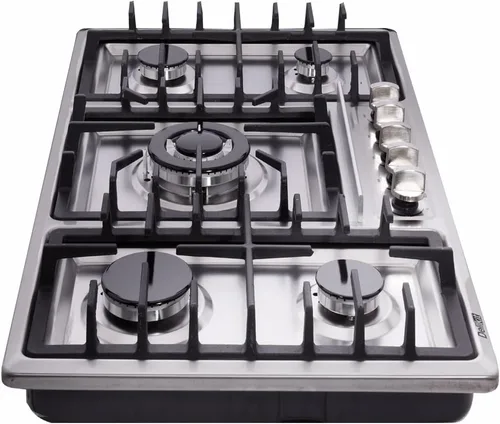 Vista 3 de Deli-kit® Placa de cocina de gas de 34 pulgadas, doble combustible sellado, 5 quemadores, cocina de gas de acero inoxidable, cocina de gas Drop-In