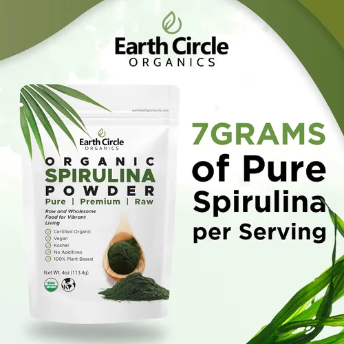 Vista 4 de Earth Circle Organics Espirulina en polvo