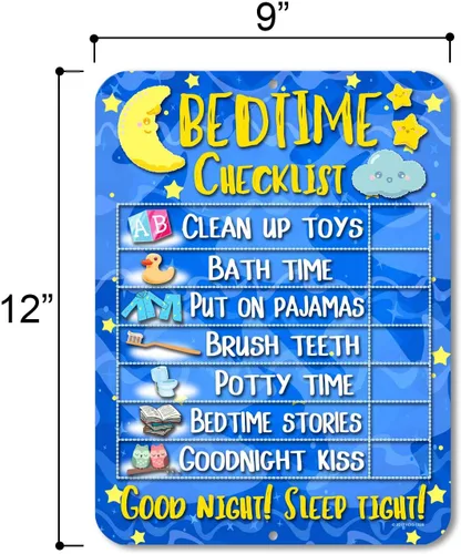 Vista 2 de Honey Dew Gifts Tabla diaria de recompensas de rutina para niños y autismo, calendario de aprendizaje de estaño para niños, herramienta de enseñanza