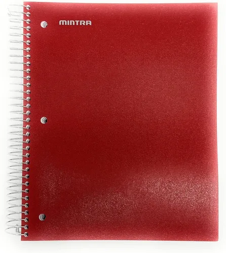 Vista 7 de Mintra Office Cuadernos de Espiral Duraderos, 5 Materias (Hielo Ártico, Rayado Universitario 1pk)
