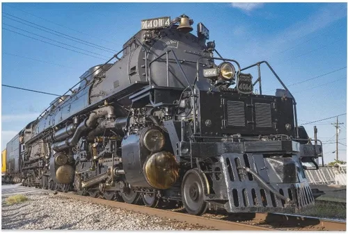 Vista 6 de Union Pacific 4014 - Póster de lona de tren de locomotora para niño grande, decoración de dormitorio, paisaje deportivo, oficina, habitación