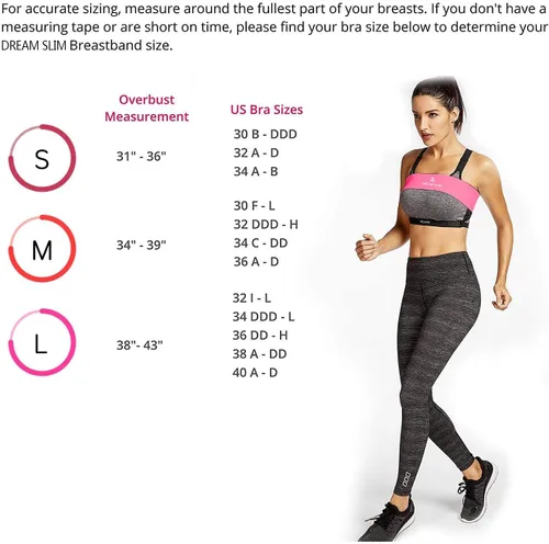 Vista 6 de DREAM SLIM Brasier deportivo extra para mujer, sin rebote, de alto impacto, con correas ajustables