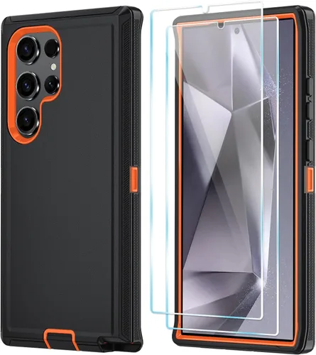 Vista 19 de ONOLA Funda compatible con Samsung Galaxy S24 Ultra con protector de pantalla HD, resistente a los golpes y a las caídas, funda de 3 capas
