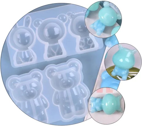 Vista 7 de Ciieeo Molde de silicona para muñeca, molde de conejo, molde de pastel de conejo, molde de silicona para resina, moldes de chocolate, moldes