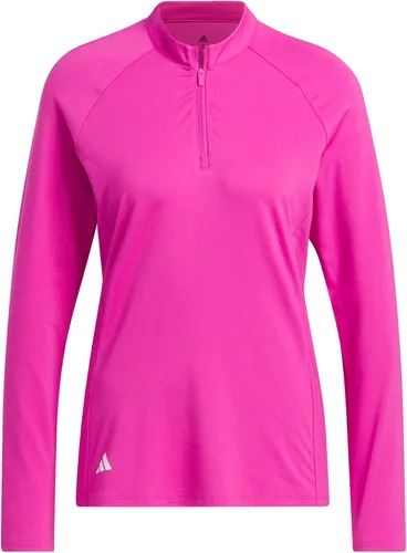 Vista 8 de adidas Polo de golf de manga larga con cremallera corta para mujer