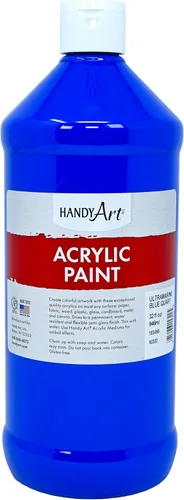 Vista 96 de Handy Art Pintura acrílica, juego de 12 colores, botellas de 16 onzas, acrílico líquido para estudiantes semibrillante, consistencia de flujo