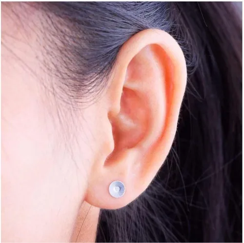 Vista 5 de 100 aretes de acero inoxidable 316 Adabele 316, almohadilla de 0.118