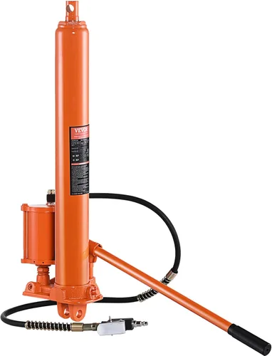 Vista 12 de VEVOR Gato hidráulico de brazo largo, con bomba de pistón individual y base de horquilla, recogedor manual de cereza con mango, para grúas