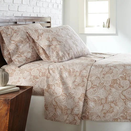 Vista 217 de Southshore Fine Living, Inc. Colección Winter Brush, juego de sábanas de 3 piezas para cama individual, sábana bajera con bolsillo profundo de 14