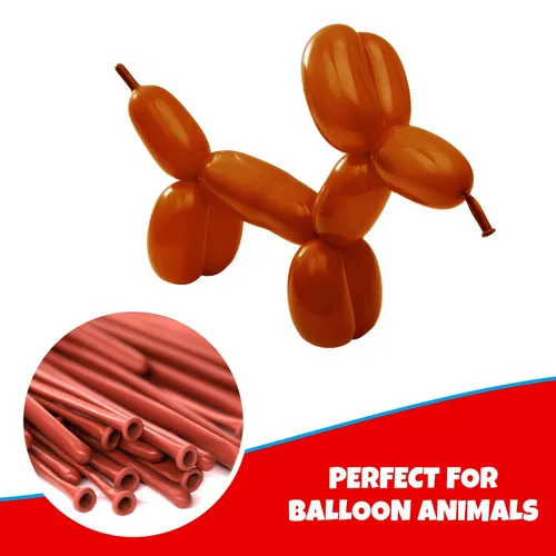 Vista 3 de 260 globos largos de Aragón (100 piezas) para animales de globo, diseño de forma de animal torcido de látex, globos mágicos largos para fiestas