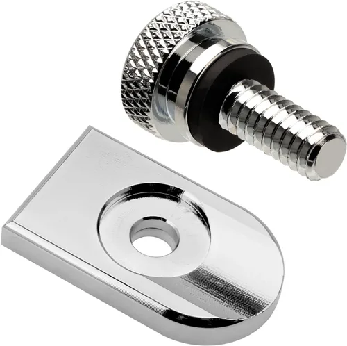 Vista 16 de Tornillo de asiento de motocicleta, tornillo de montaje moleteado para guardabarros trasero, 1/4 "-20 roscas de repuesto para Harley Touring