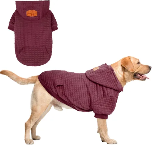 Vista 94 de BEAUTYZOO - Sudadera con capucha para perros con agujero para correa y bolsillo, suéteres para perros pequeños, medianos y grandes, niños y niñas