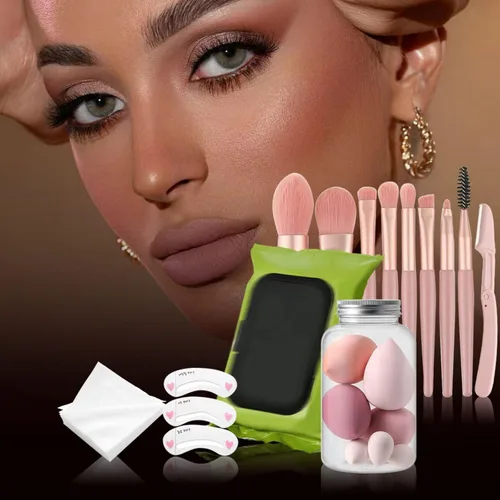 Vista 5 de Caja de maquillaje, regalo surtido sorpresa para festivales con productos de maquillaje profesional, juego de cosméticos para fiestas, para mujeres