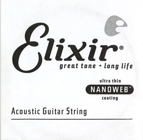 Vista 8 de Elixir, cuerdas de bronce para guitarra acústica 80/20 con recubrimiento Polyweb, extralivianas (.010-.047)