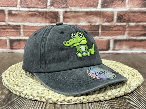 Vista 2 de Gorras de béisbol bordadas con animales para niño y niña