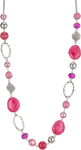 Vista 19 de BULINLIN Collar largo de cuentas para mujer, collar de cadena de suéter plateado con cuentas de resina de cristal, collar de joyería de moda