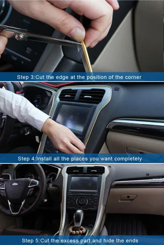 Vista 6 de Atmomo - Cinta flexible de 16.4 pies para decoración de auto, interiores y exteriores