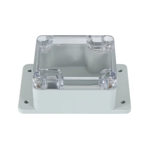 Vista 4 de Caja de conexiones de plástico ABS impermeable a prueba de polvo, recinto universal para proyectos eléctricos con cubierta transparente