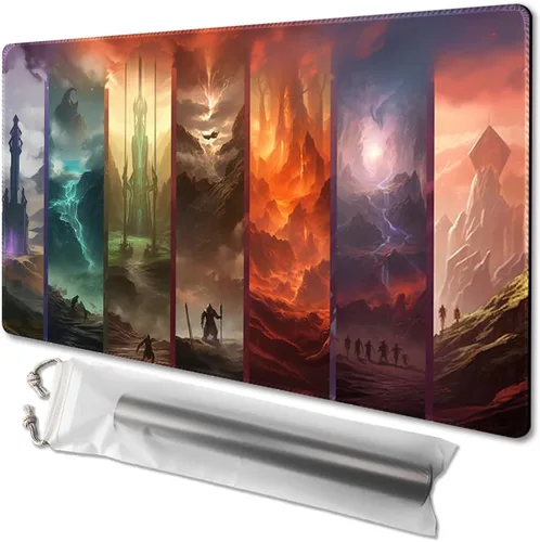 Vista 36 de MTG - Tapete de juego tamaño 24 x 14 pulgadas, bolsas de almacenamiento gratuitas, respaldo antideslizante, impresión, ideal para entusiastas