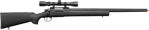 Vista 3 de Lancer Tactical Rifle Airsoft de Francotirador M24 Mejorado de Acción de Cerrojo Accionado por Resorte con Mira