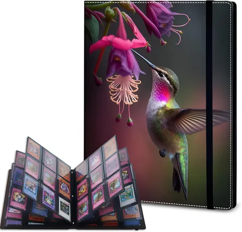 Vista 36 de Carpeta de tarjetas – Carpeta de 9 bolsillos para tarjetas intercambiables, carpeta de cuero de 360 bolsillos de carga lateral para MTG, TCG Bandera