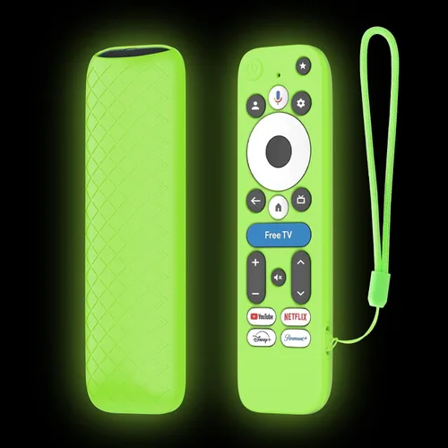 Vista 7 de LEFXMOPHY Funda para dispositivo de transmisión onn Google TV 4K Pro 2024, funda protectora de silicona rosa Rosado