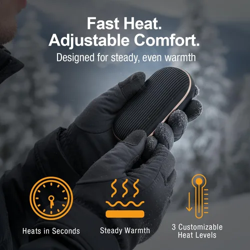 Vista 3 de Calentador de Manos Handy Heater Ultra - Recargable y Sin Cables con 3 Ajustes de Calor - Portátil, Alimentado por Batería, Ligero - Hasta 7 Horas