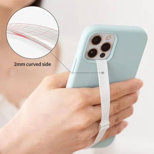 Vista 3 de Correa de dedo en forma de C con clip para teléfono, correa de silicona para teléfono celular Sinjimoru para estuche de teléfono con clip como