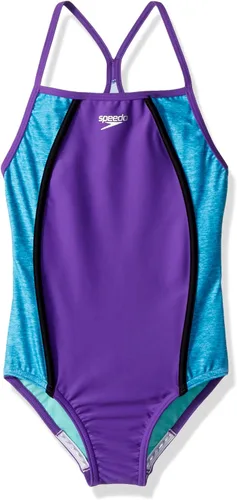Vista 34 de Speedo Traje de baño de una pieza para niña con tiras finas Azul (Blue Print)