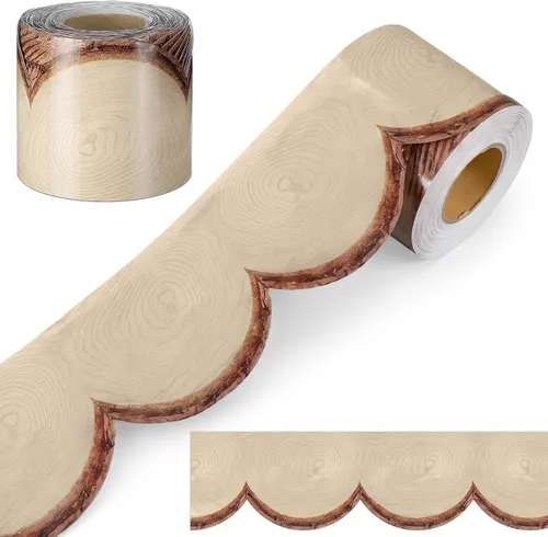 Vista 10 de Zonon Bordes de tablón de anuncios en blanco y negro de 65 pies, 1 rollo de tablón de anuncios, bordes rectos para decoración de regreso a clases