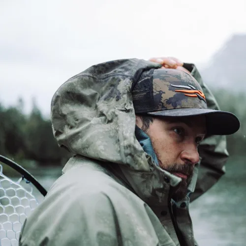 Vista 4 de SITKA Gear gorra de camionero con malla transpirable para hombre, caza, talla única Madera optimizada.