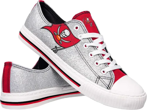 Vista 34 de FOCO Womens NFL Team Logo Ladies Fashion Glitter Low Top Canvas Sneakers Shoes
