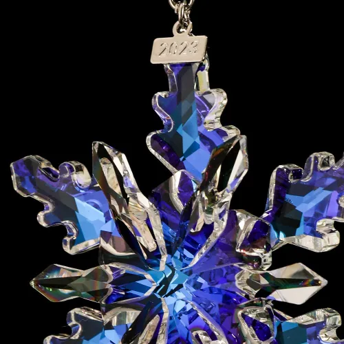 Vista 5 de XIANGBAN Edición 2025 Adornos de copo de nieve de cristal, adornos de Navidad, regalos para el hogar (2023-multicolor)