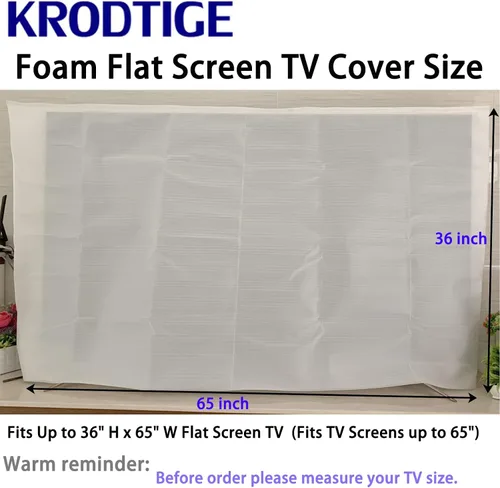 Vista 4 de Krodtige Paquete de 2 fundas de espuma para TV de pantalla plana para televisores de pantalla plana de hasta 36 pulgadas de alto x 65 pulgadas