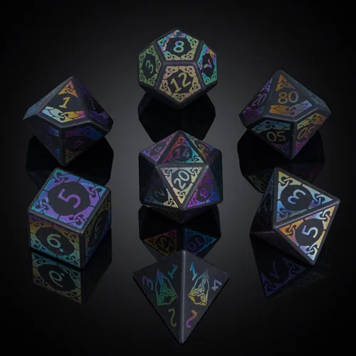Vista 39 de UDIXI Juego de dados de piedras preciosas de amatista, dados DND de piedra de cristal D&D con estuche de regalo para juegos de rol y juegos de mesa