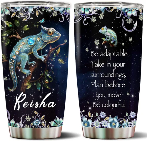 Vista 19 de Regalo personalizado de mariposa para niñas, mamá, esposa, mujeres, adultos, amantes de las mariposas, tazas de café, botella de agua, taza